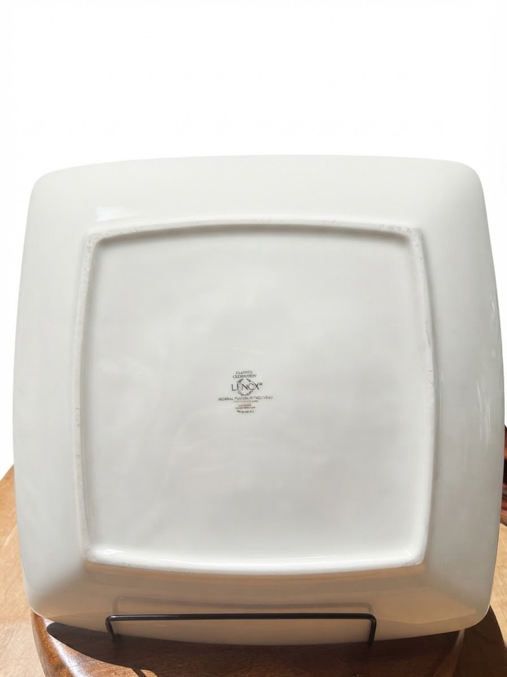 Lenox Serving Platter Classics Collection 11" Square Federal Platinum Edge - Picture 2 of 3